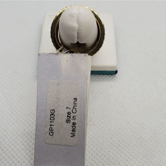 NWT Michela Currone Gold Rhinestone Layered Ring - Picture 5 of 6